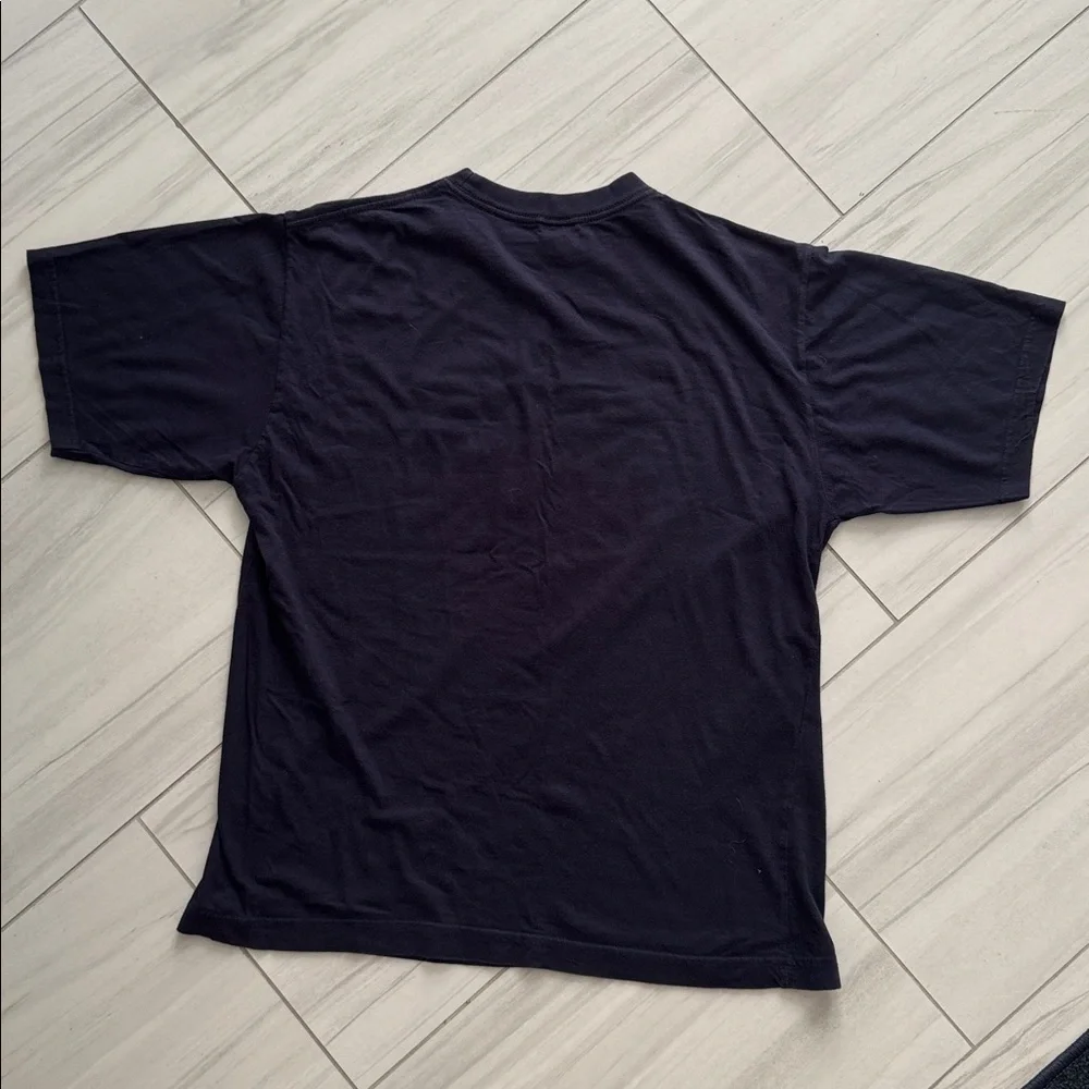 Vintage Men’s Short Sleeved T Shirt Lapin Kulta Logo in White and Gold Size L